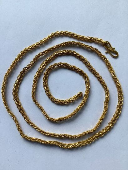 Collier en or jaune 916 millièmes 
91 cm
55...