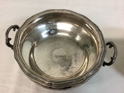 Soupière en métal argenté, hauteur 17 cm,...