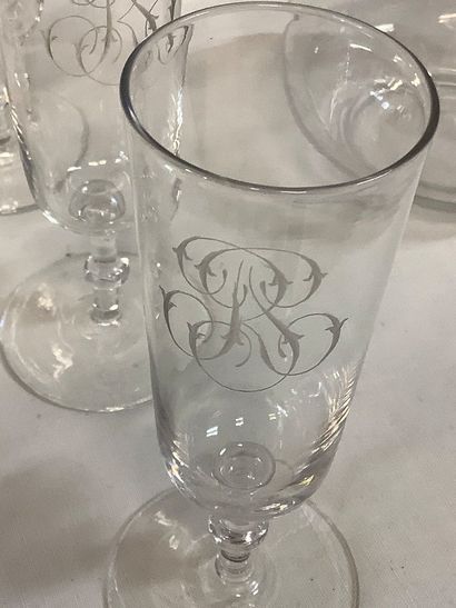 Cristal: très beau service de verres en cristal...