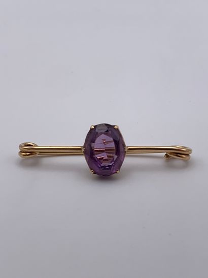 Broche barrette en or jaune 750 millièmes...