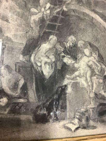 Charcoal drawing (from the nativity to death)...