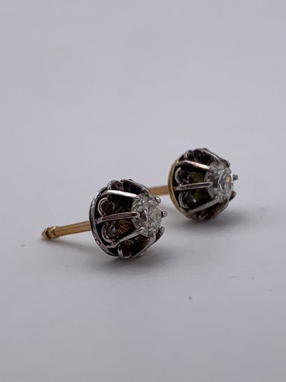 Bague en or jaune 750 millièmes sertie d...