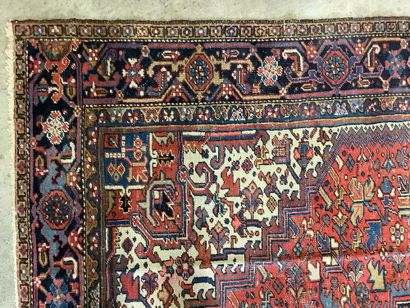 Persian wool hand carpet in the HERIZ style,...