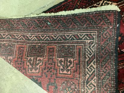 Persian corridor carpet, handmade wool, geometric...