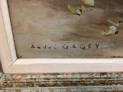 Oil on panel the bouquet passed signed André...