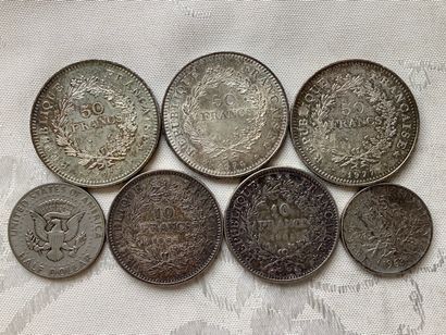 163 grams of French and US silver coins