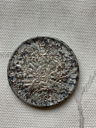 1 silver 5 fr coin