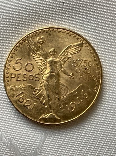 Pièce de 50 pesos mexicains or 1914