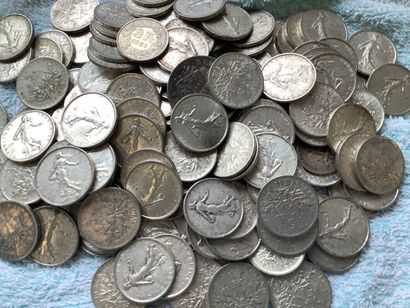 1.850 kg of silver coins 5 francs semeuse...