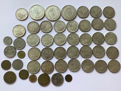 472 grams of silver coins, Hercules and sower,
and...