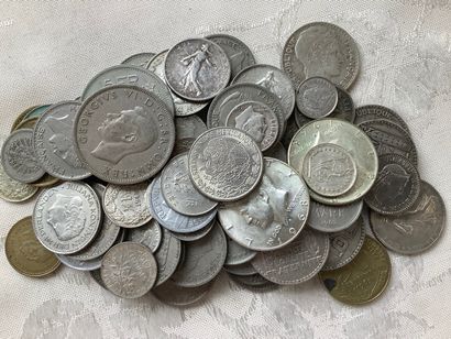 Lot of various coins, some in silver, 420g,...