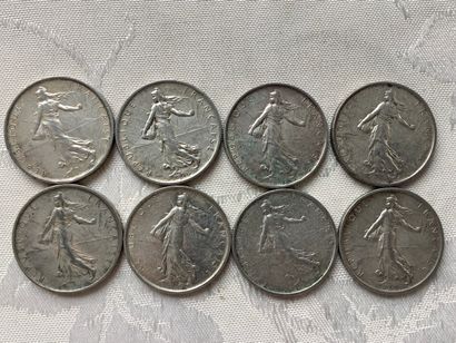 804 grams of silver 5 fr smeuse coins,