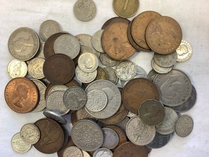 Common coins including copper and a few silver...