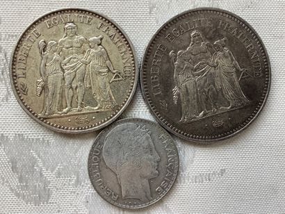 Lot of various silver coins, 260 gr, including...