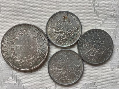 1.150 kilograms of silver coins 5 fr semeuse...