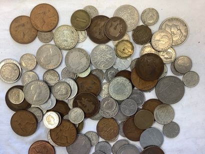 Common coins including copper and a few silver...
