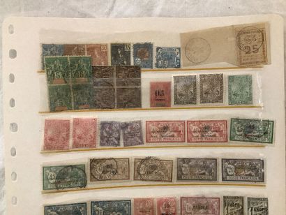 COLONIES - Deux planches d’album de timbres...