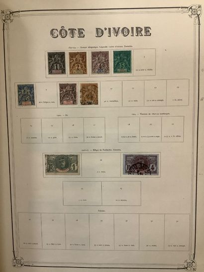 EX COLONIES - Classeur de timbres africains...