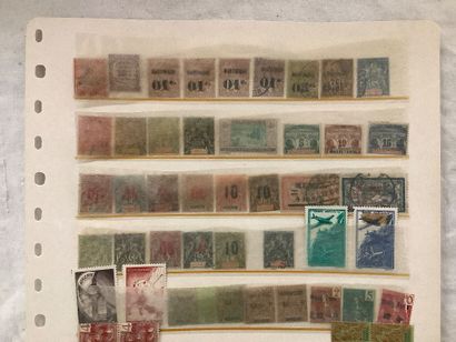 COLONIES DOM-ROM. Planche de timbres neufs...