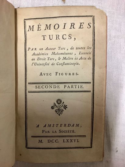 Lot de reliures XVIIIe et XIXe siècle dépareillées,...