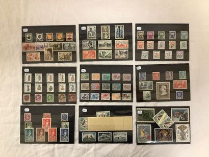 Planches de timbres français neufs avec et...