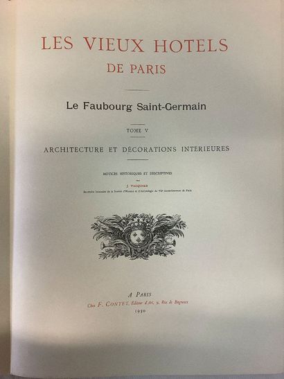 Les vieux hôtels de Paris, chez Contet, in...