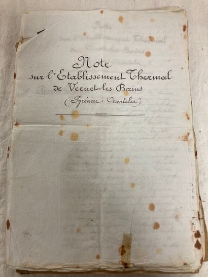 Note manuscrite du début des années 1880...