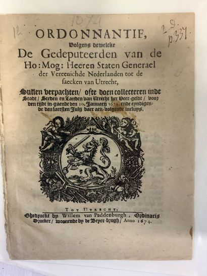 Ensemble de publications officielles neerlandaises...