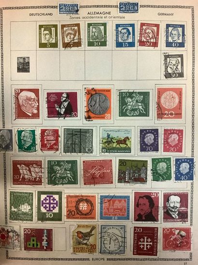 Album de timbres du monde, période XXe siècle,...
