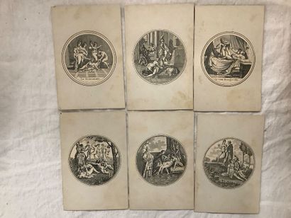 Curiosia - Ensemble de gravures licencieuses,...