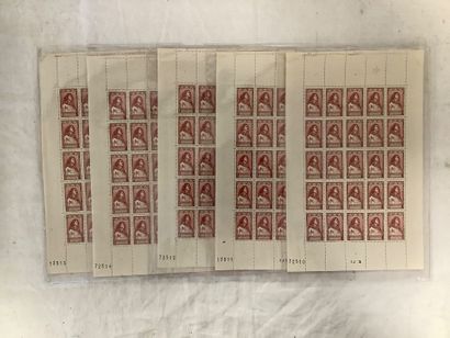 France - YT no 767, 5 planches de timbres...