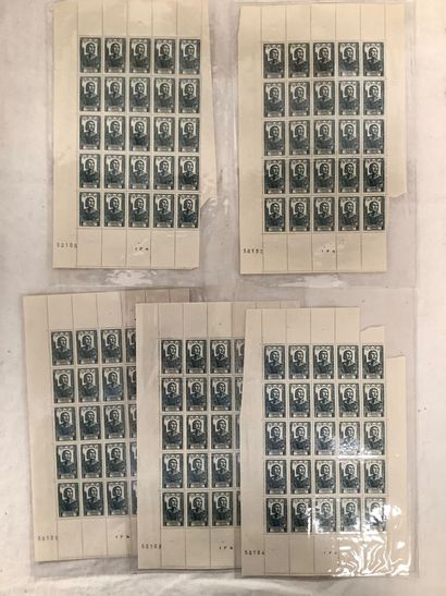 YT no 765 - 5 planches de timbres neuves,...