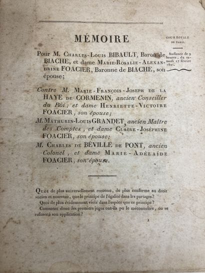 Note manuscrite du début des années 1880...
