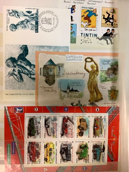 Deux albums de timbres, timbres français...