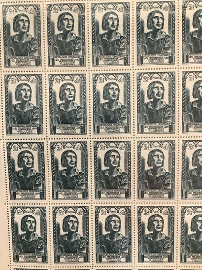 YT no 765 - 5 planches de timbres neuves,...