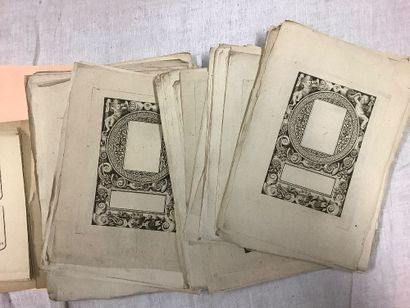 Ex libris. Lot composé d’une quinzaine d’ex...