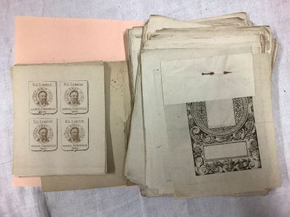 Ex libris. Lot composé d’une quinzaine d’ex...