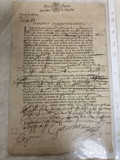 Note manuscrite du début des années 1880...