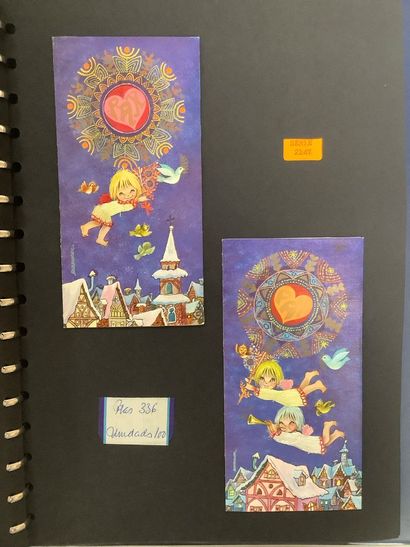 Lot de deux catalogues de cartes illustrées...