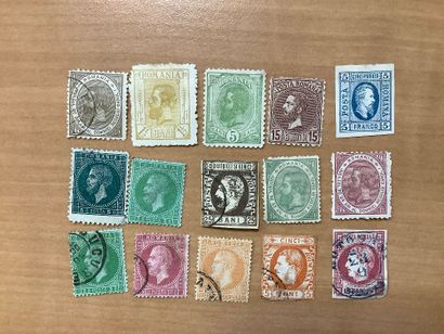ROUMANIE - Boîte de timbres roumains. Mélange...