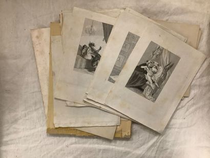 Curiosia - Ensemble de gravures licencieuses,...