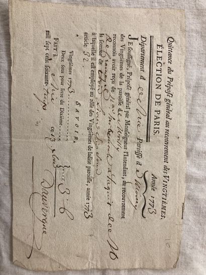 Note manuscrite du début des années 1880...