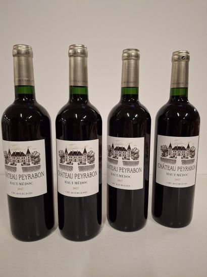 4 Bottles Château Peyrabon 2017, Haut Médoc,...