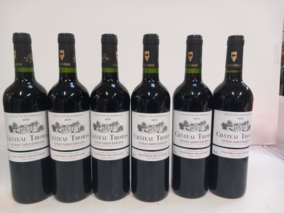 6 Bottles of Lussac Saint Emilion 2020 Château...