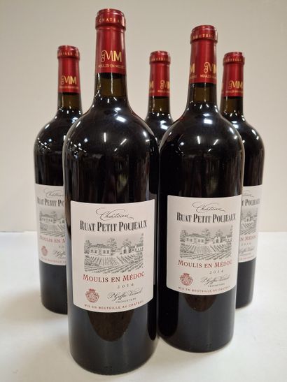 5 Magnums 150 cl Château Poujeaux , Le Ruat...