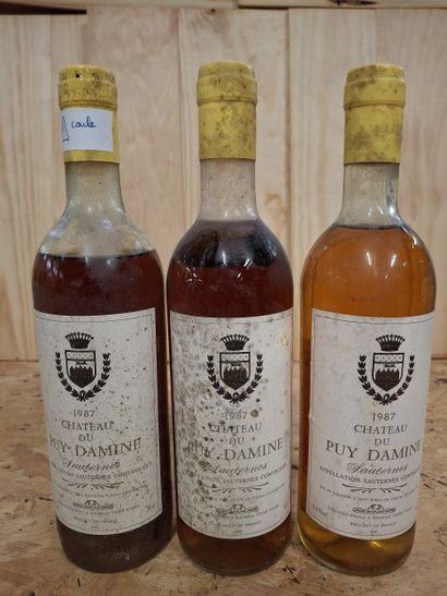 3 Bouteilles Sauternes 1987 Château du Puy...