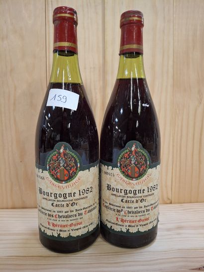 2 Bouteilles de Bourgogne 1982 Carte d'Or...