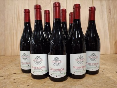 8, Bouteilles de Côtes du Rhône 2019, AOP,...