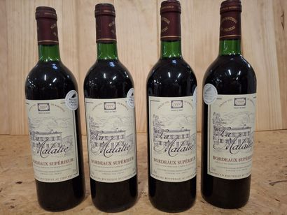 4 Bouteilles Château La Malatie 1999 Médaillé...
