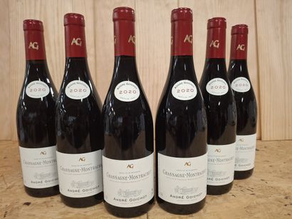 6 Bouteilles de Chassagne-Montrachet 2020,...